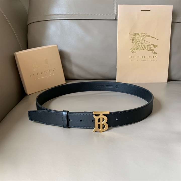 B**rry monogram motif leahther belt - b31