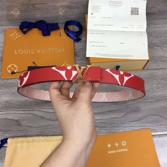 l0*is V*t0n women's iconic 30mm reversible belt red - b145