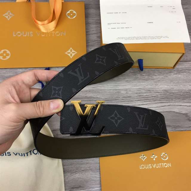 l0*is V*t0n initiales 40mm reversible monogram canvas belt - b93