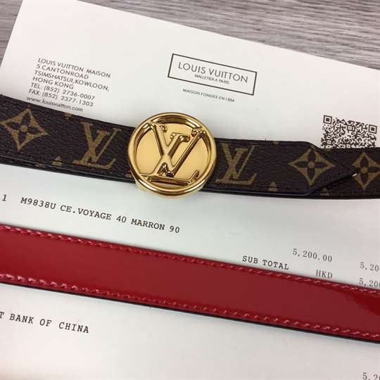 LV CIRCLE REVERSIBLE BELT - B146