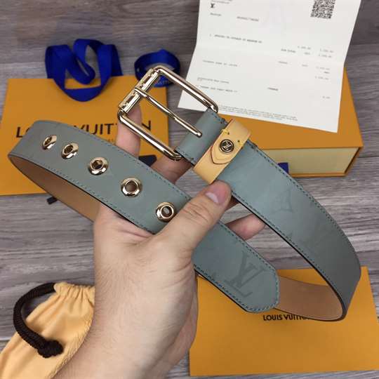 l0*is V*t0n belt voyager monogram 35mm grey - b148