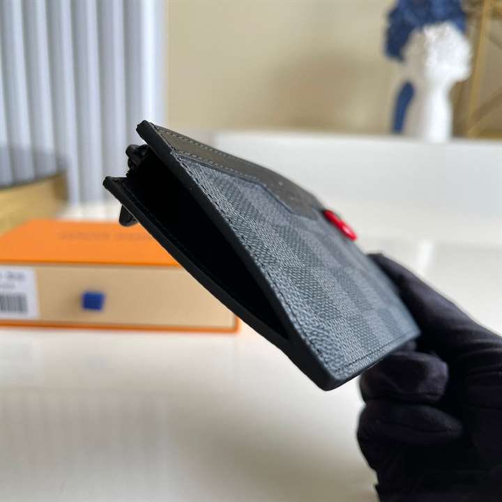 n60354 l0*is V*t0n utility coin holder damier graphite coated canvas - rrg054