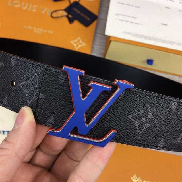 l0*is V*t0n initiales 40mm reversible monogram canvas belt - b83