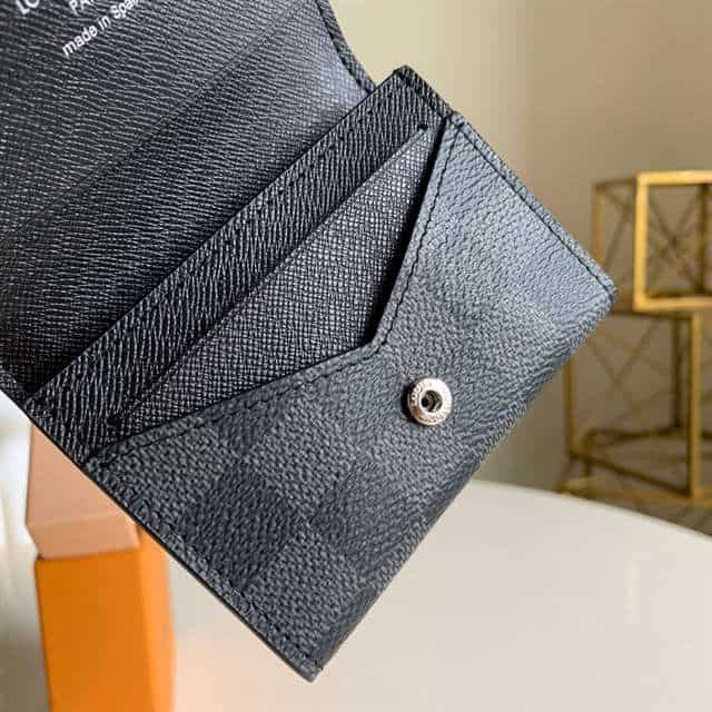 l0*is V*t0n envelope carte de visite damier graphite canvas n63338 - rrg048