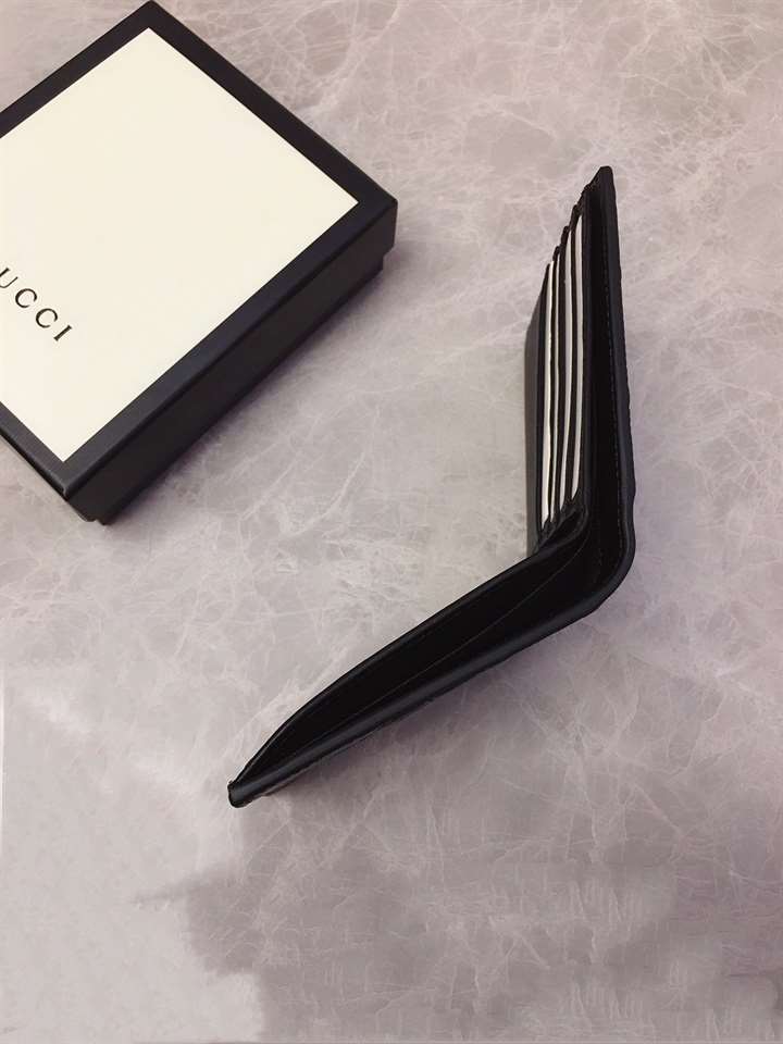 ebay G*u*i men's black gg embossed leather wallet - wgr038