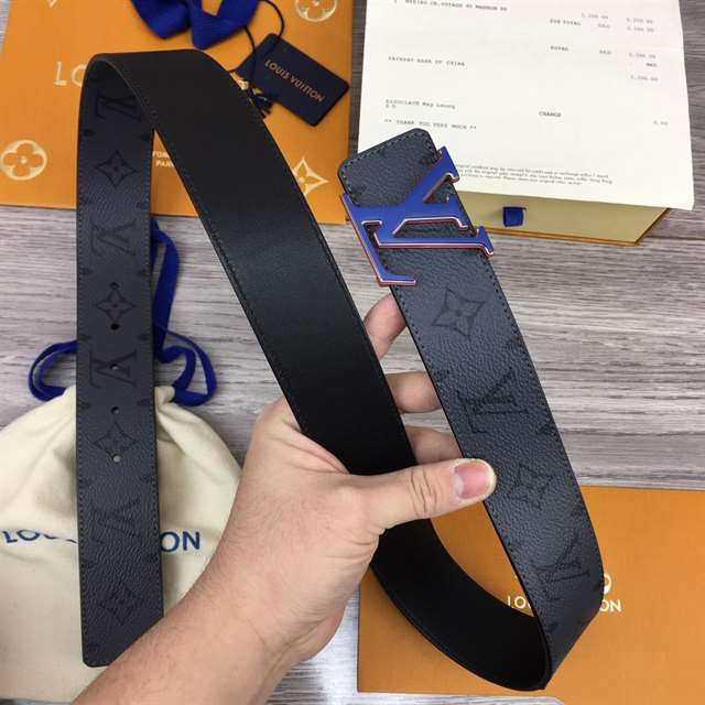 l0*is V*t0n initiales 40mm reversible monogram canvas belt - b86