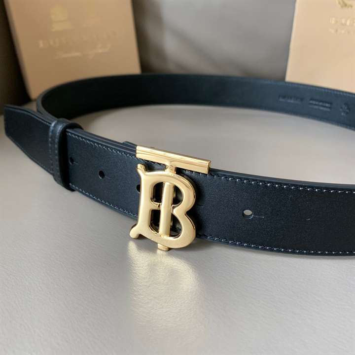 B**rry monogram motif leahther belt - b31