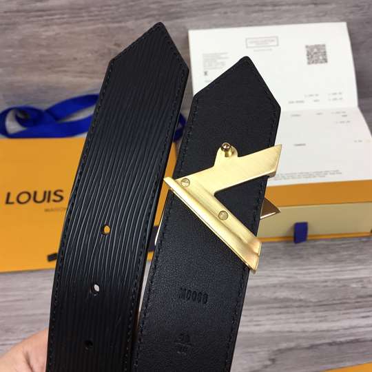 l0*is V*t0n epi leather lv twist 40mm belt m0068w black - b138