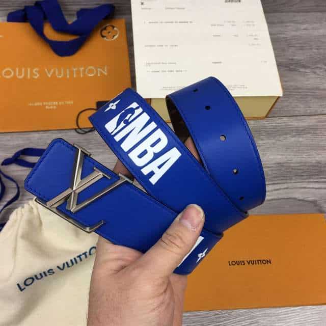 l0*is V*t0n x nba 3 steps 40mm reversible monogram canvas belt - b100