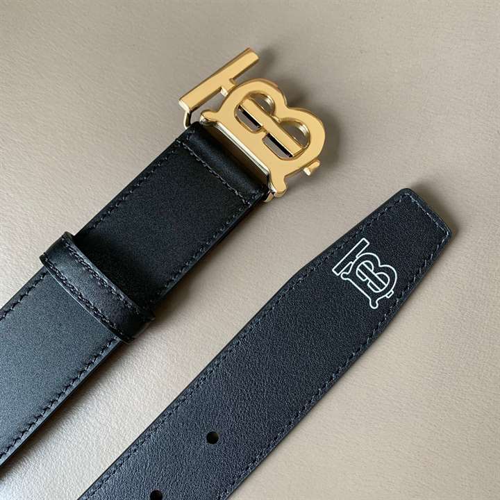 B**rry monogram motif leahther belt - b31