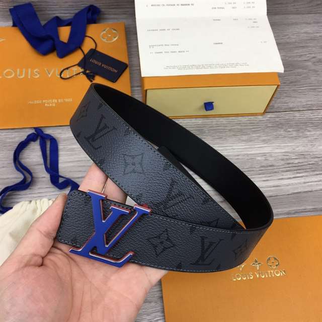 l0*is V*t0n initiales 40mm reversible monogram canvas belt - b86