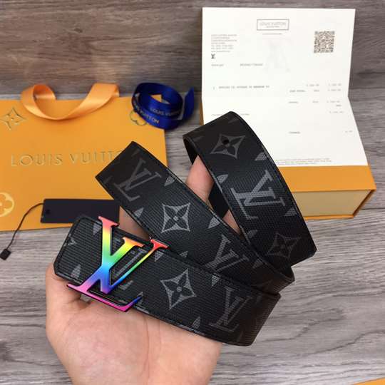 l0*is V*t0n lv initiales reversible belt monogram eclipse taiga 40mm rainbow - b149