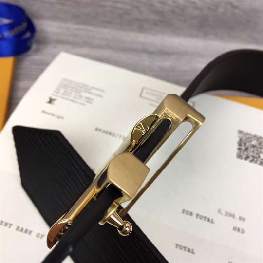 l0*is V*t0n epi leather lv twist 40mm belt m0068w black - b138