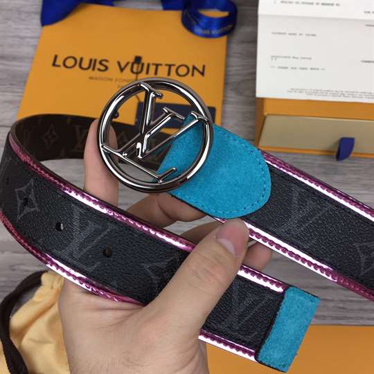 l0*is V*t0n lv circle 40mm belt monogram eclipse canvas - b143