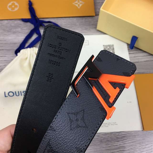 l0*is V*t0n initiales 40mm reversible monogram canvas belt - b90