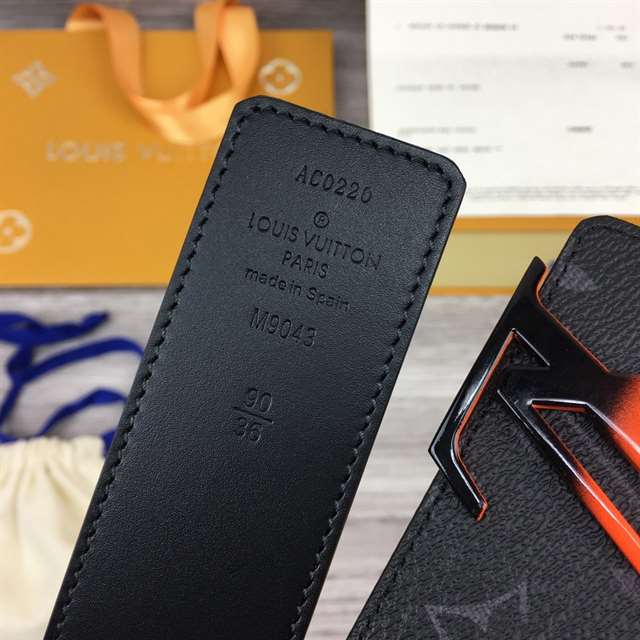 l0*is V*t0n initiales 40mm reversible monogram canvas belt - b96