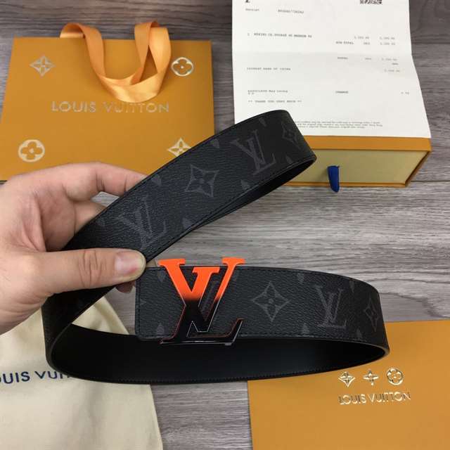 l0*is V*t0n initiales 40mm reversible monogram canvas belt - b96