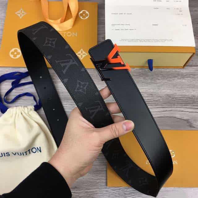 l0*is V*t0n initiales 40mm reversible monogram canvas belt - b96