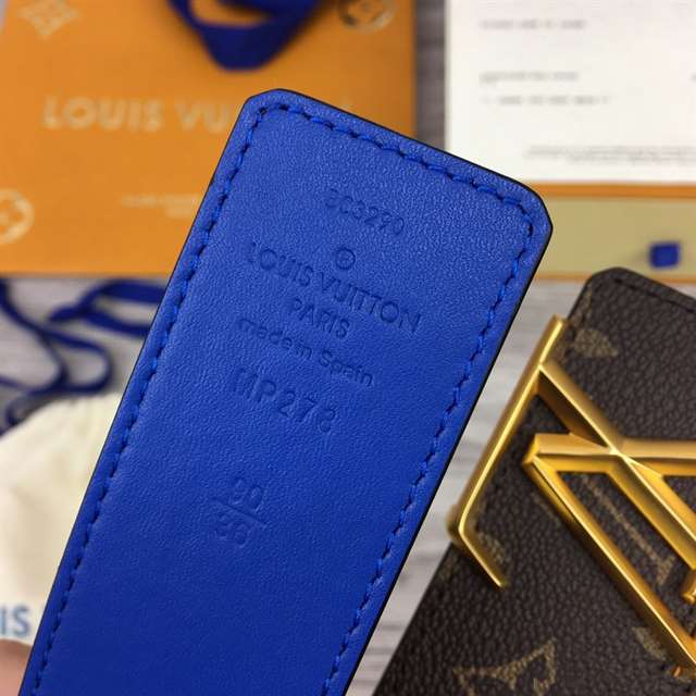 l0*is V*t0n x nba 3 steps 40mm reversible monogram canvas belt - b99