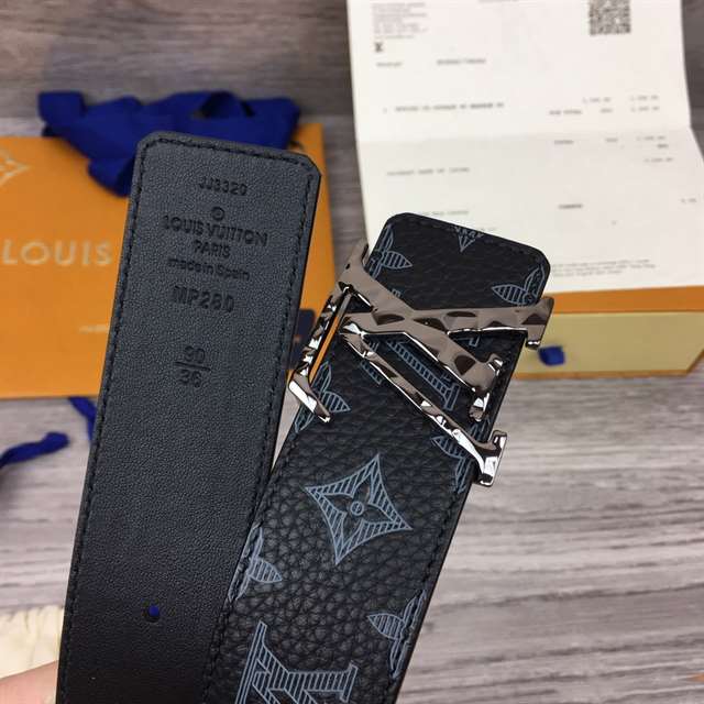 l0*is V*t0n initiales 40mm reversible monogram canvas belt - b103