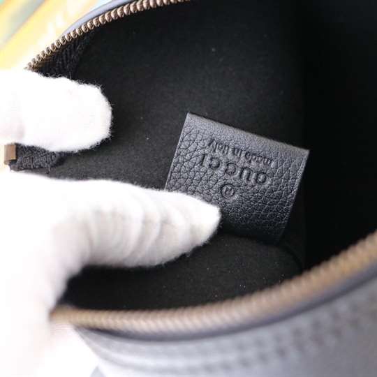 G*u*i large clutch purse black leather gg logo web - wgr035