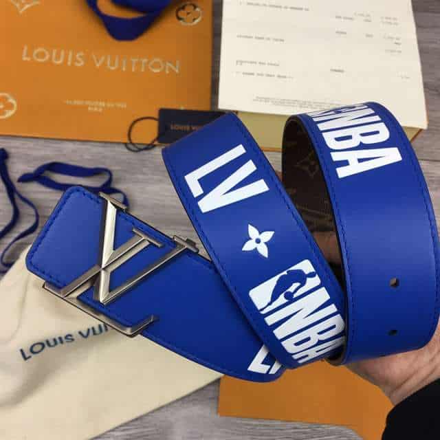 l0*is V*t0n x nba 3 steps 40mm reversible monogram canvas belt - b100