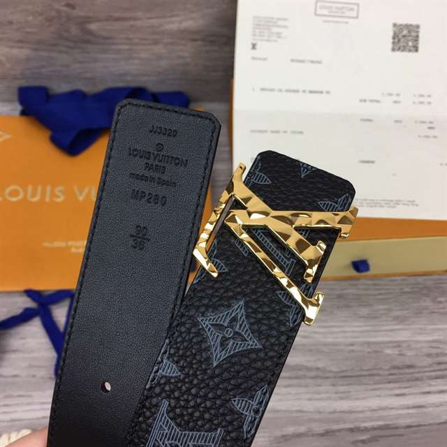 l0*is V*t0n initiales 40mm reversible monogram canvas belt - b102