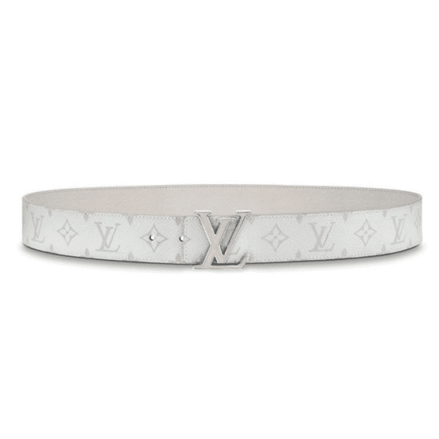 l0*is V*t0n men's initiales 40mm reversible belt white - b127