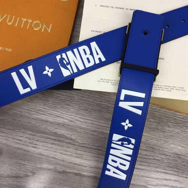 l0*is V*t0n x nba 3 steps 40mm reversible monogram canvas belt - b101