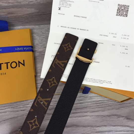 LV INITIALES 30MM REVERSIBLE BELT - B136