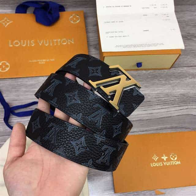 l0*is V*t0n initiales 40mm reversible monogram canvas belt - b112