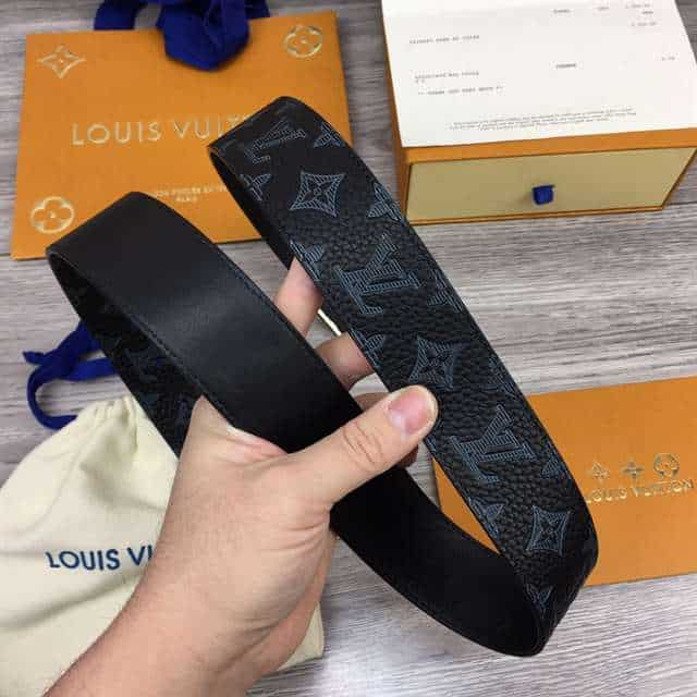 l0*is V*t0n initiales 40mm reversible monogram canvas belt - b112