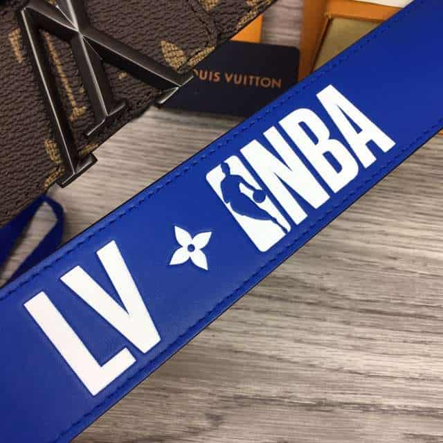 l0*is V*t0n x nba 3 steps 40mm reversible monogram canvas belt - b98