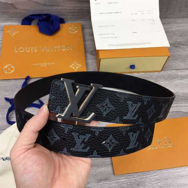 l0*is V*t0n initiales 40mm reversible monogram canvas belt - b111