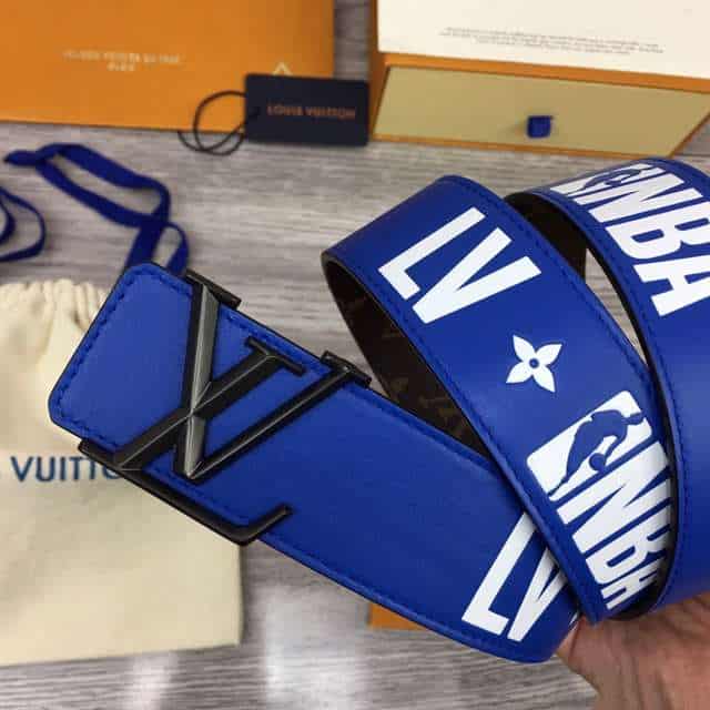 l0*is V*t0n x nba 3 steps 40mm reversible monogram canvas belt - b98