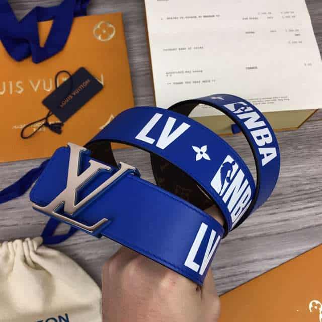 l0*is V*t0n x nba 3 steps 40mm reversible monogram canvas belt - b113