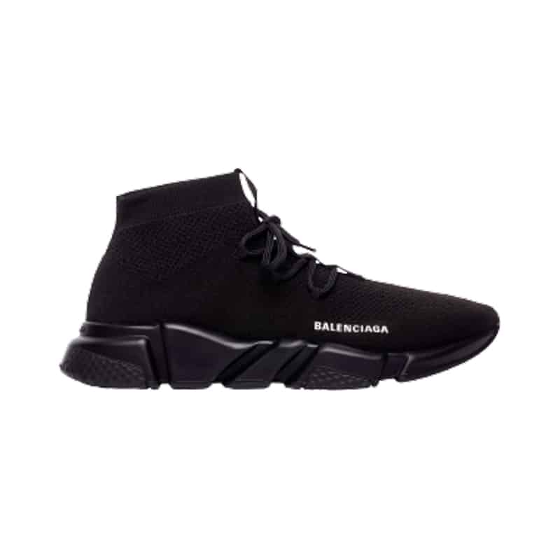 Ba*len*cia*ga men's speed lace-up sneaker in black - bb163