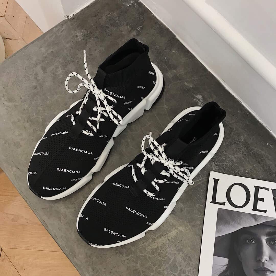 Ba*len*cia*ga men's speed logo-print sneaker - bb166