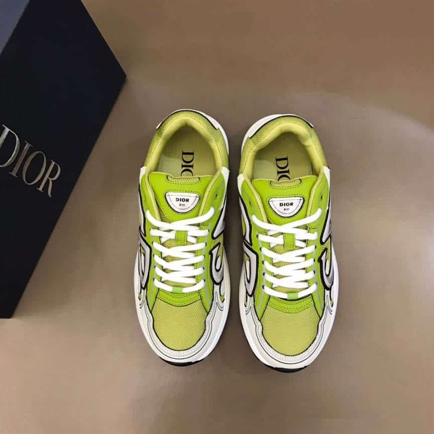 D*or b30 sneaker yellow mesh and white technical fabric - cd87