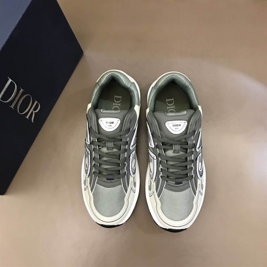 D*or b30 sneakers olive mesh and cream technical fabric - cd86