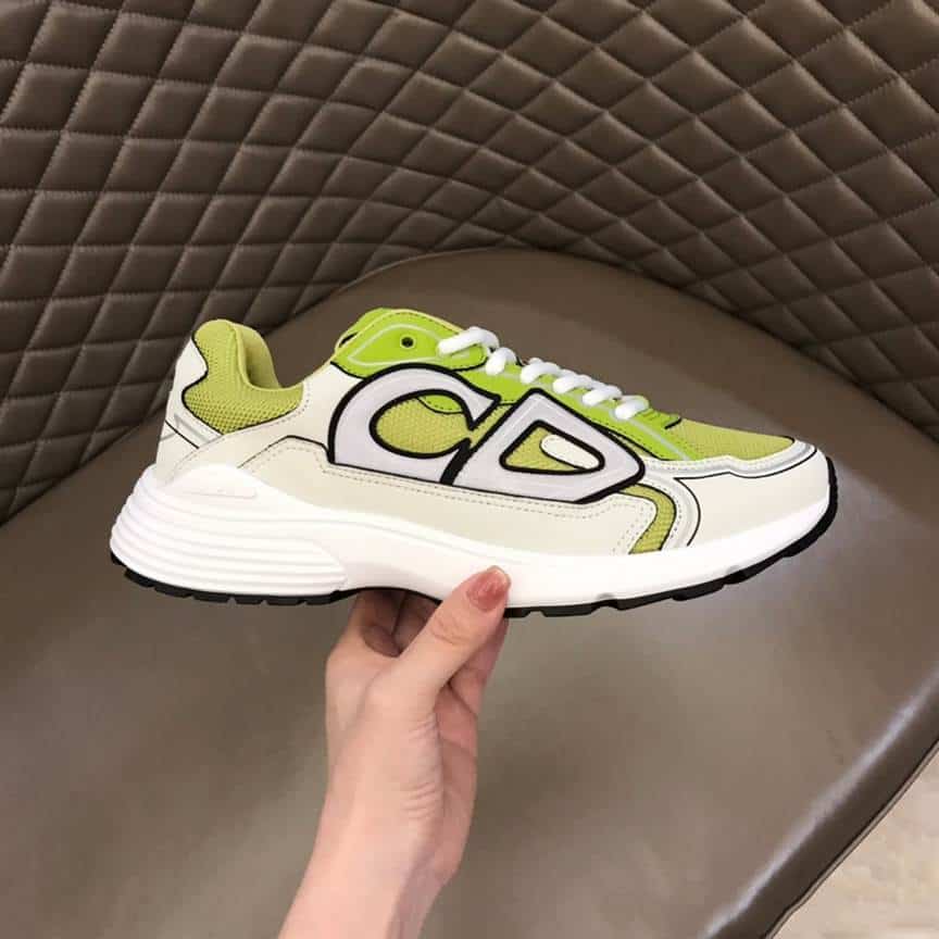 D*or b30 sneaker yellow mesh and white technical fabric - cd87