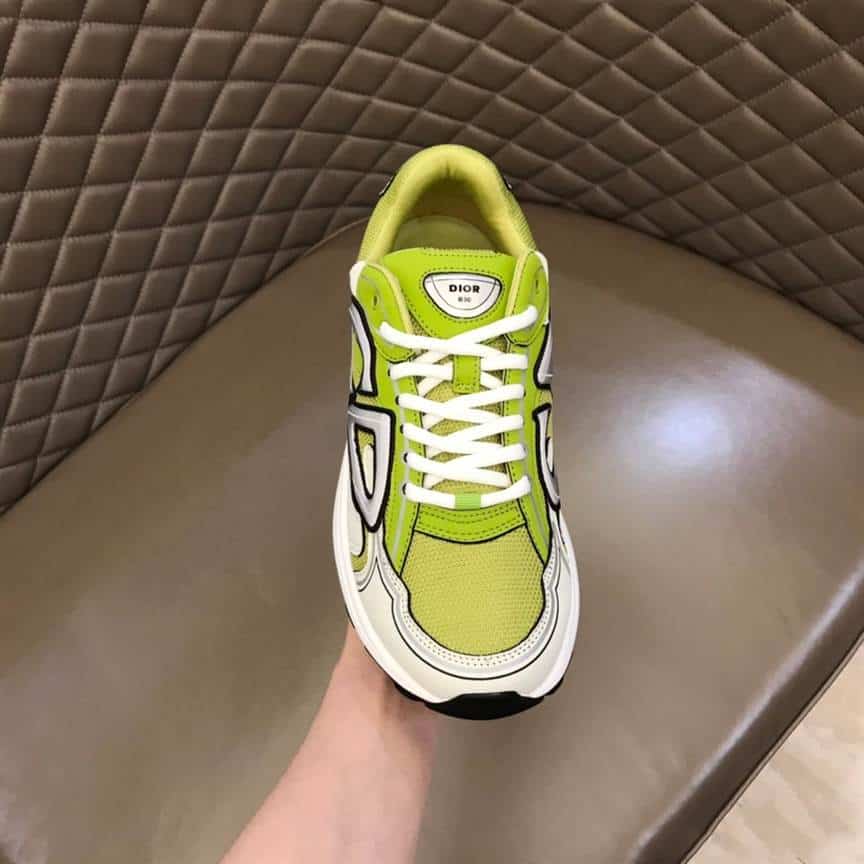 D*or b30 sneaker yellow mesh and white technical fabric - cd87