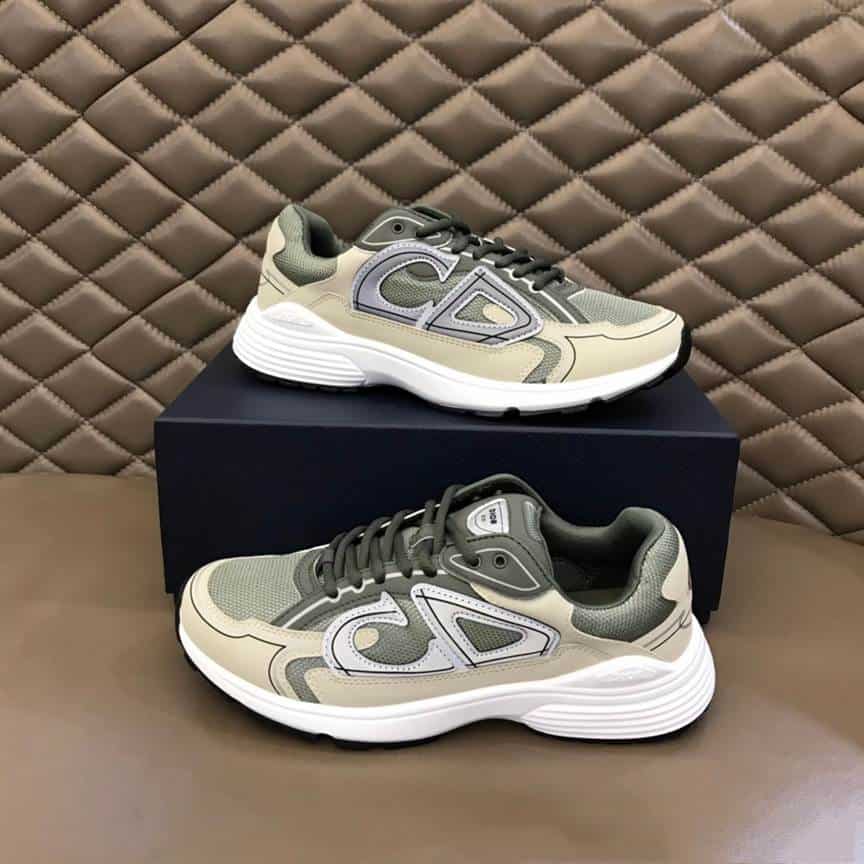 D*or b30 sneakers olive mesh and cream technical fabric - cd86