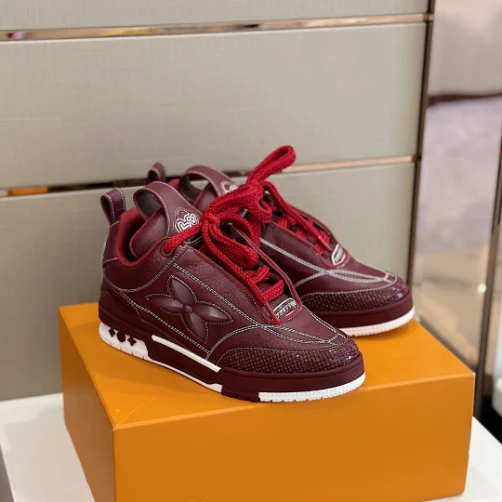 l0*is V*t0n skate sneakers in bordeaux red - lsvt326