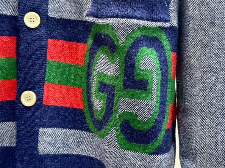 GG Cotton Wool Striped Cardigan - RJK02