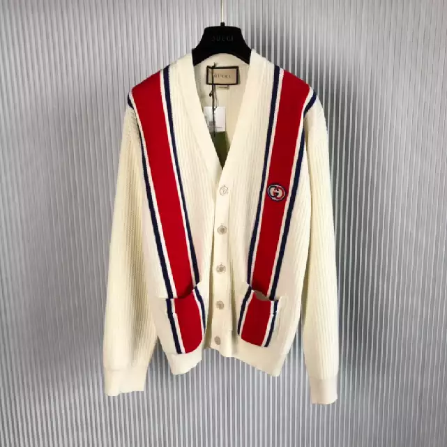 GG Knit Cotton Cardigan with Patch - RJK01