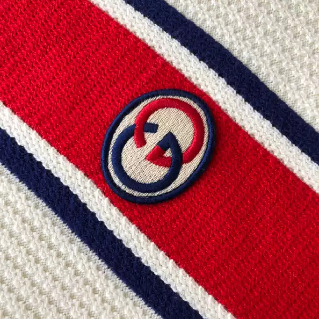 GG Knit Cotton Cardigan with Patch - RJK01