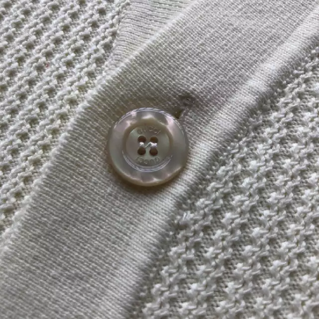 GG Knit Cotton Cardigan with Patch - RJK01