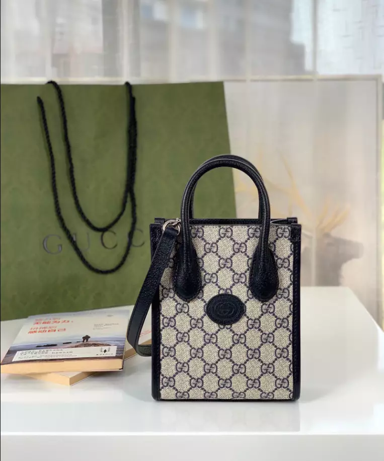 MINI TOTE BAG WITH INTERLOCKING G - GBC068
