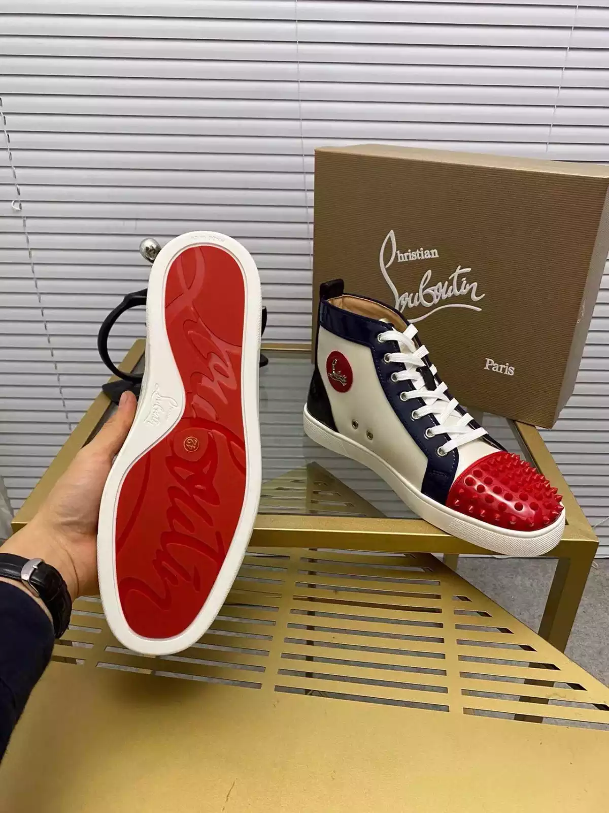 Ch**an louboutin high-top sneaker - cl176